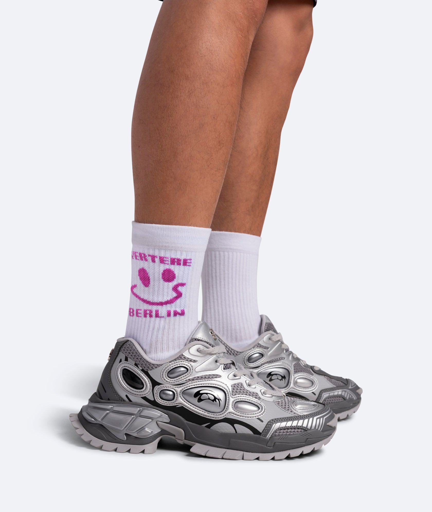 SMILEY TENNIS SOCKS - WHITE