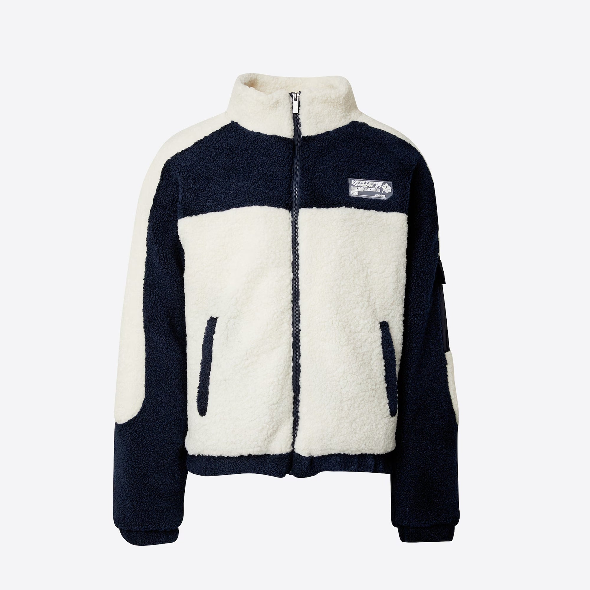 ELEVATE SHERPA JACKET - WHITE/ NAVY